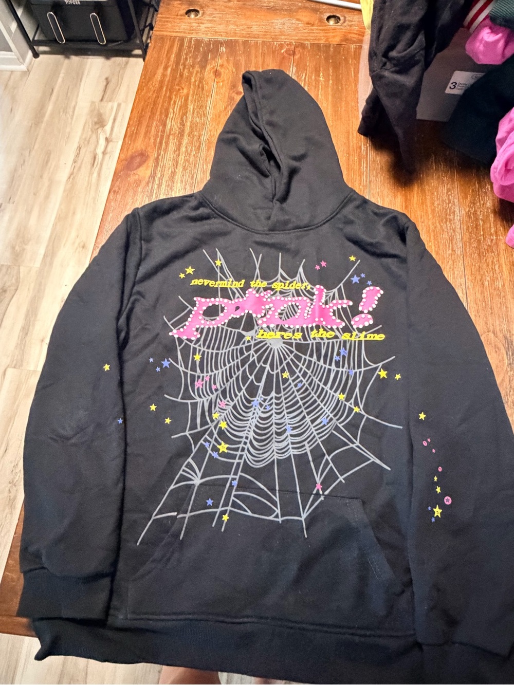 SP5DER pink hoodie authentic like new
